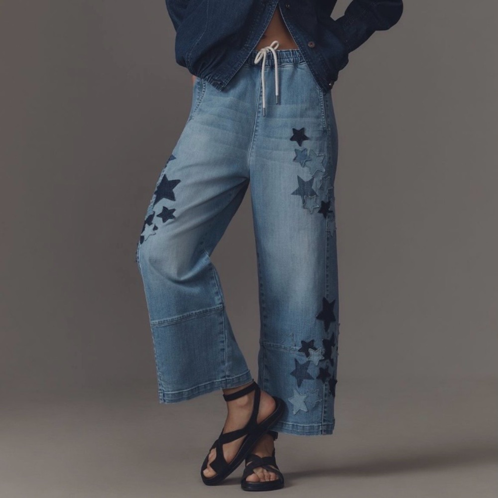 Anthropologie The Izzie Relaxed Pull-on Barrel Jeans by Pilcro | XL | EUC - Picture 15 of 16